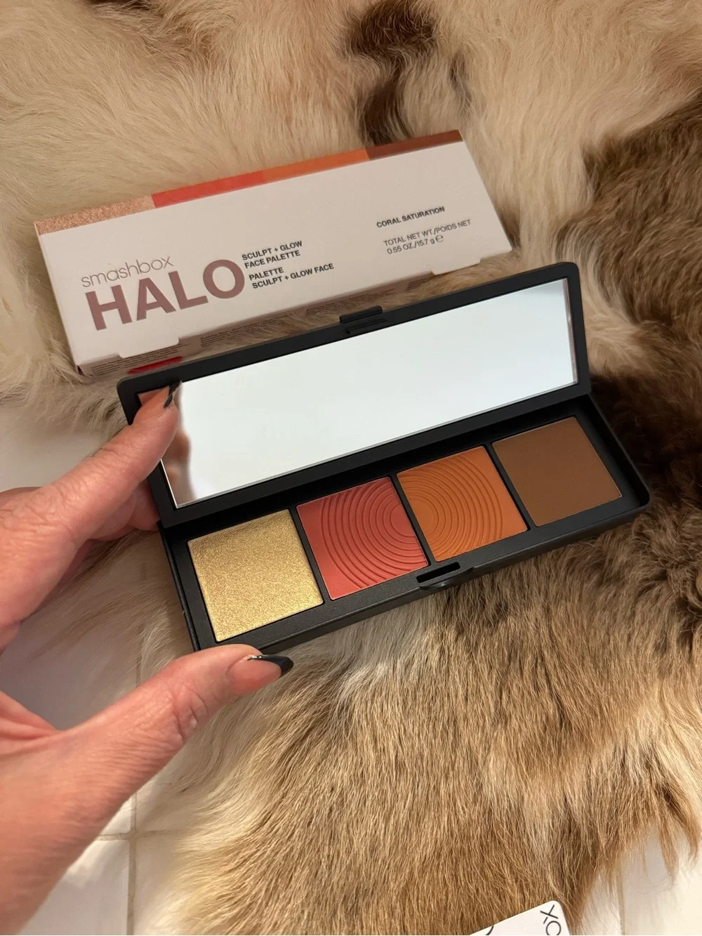 Smashbox HALO Sculpt + Glow Palette — Coral-Red Compact